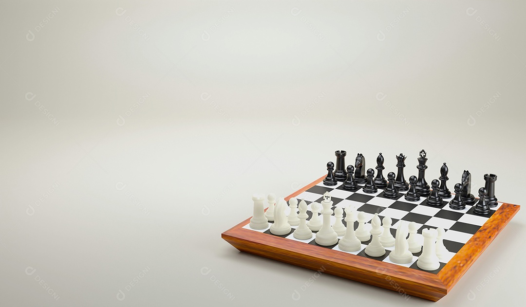Conceito de jogo de tabuleiro de xadrez 3D e conceito de planejamento de  negócios [download] - Designi