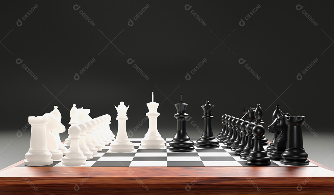 Alinhamento de jogo de tabuleiro de xadrez 3D closeup e espaço fundo preto  para espaço de cópia, seu texto e outros [download] - Designi