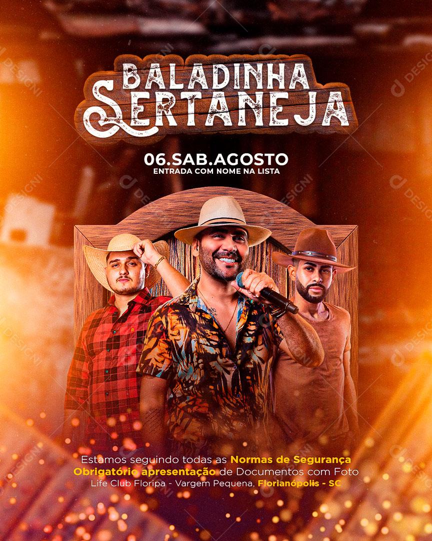 Social Media Flyer Vidinha de Balada Sacode Paixão PSD Editável