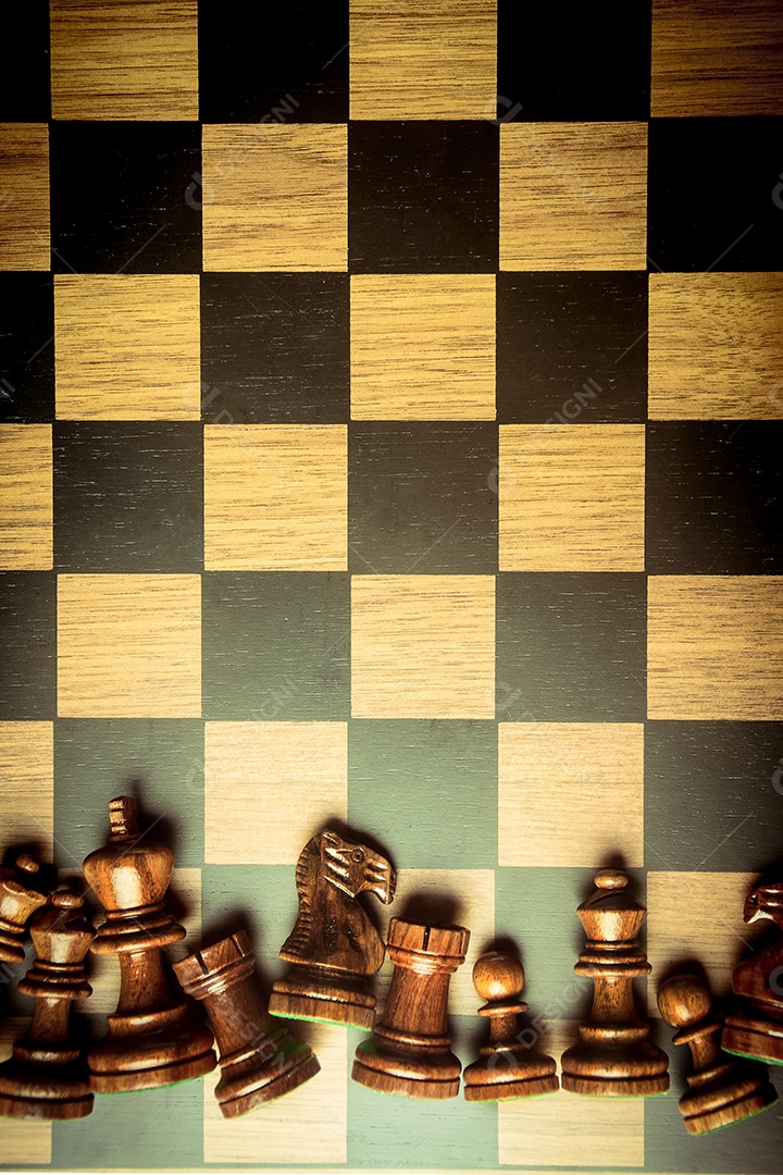 figura de xadrez no conceito de jogo de tabuleiro de xadrez para