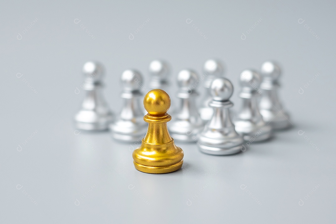 Closeup de xadrez dourado, Foto Premium