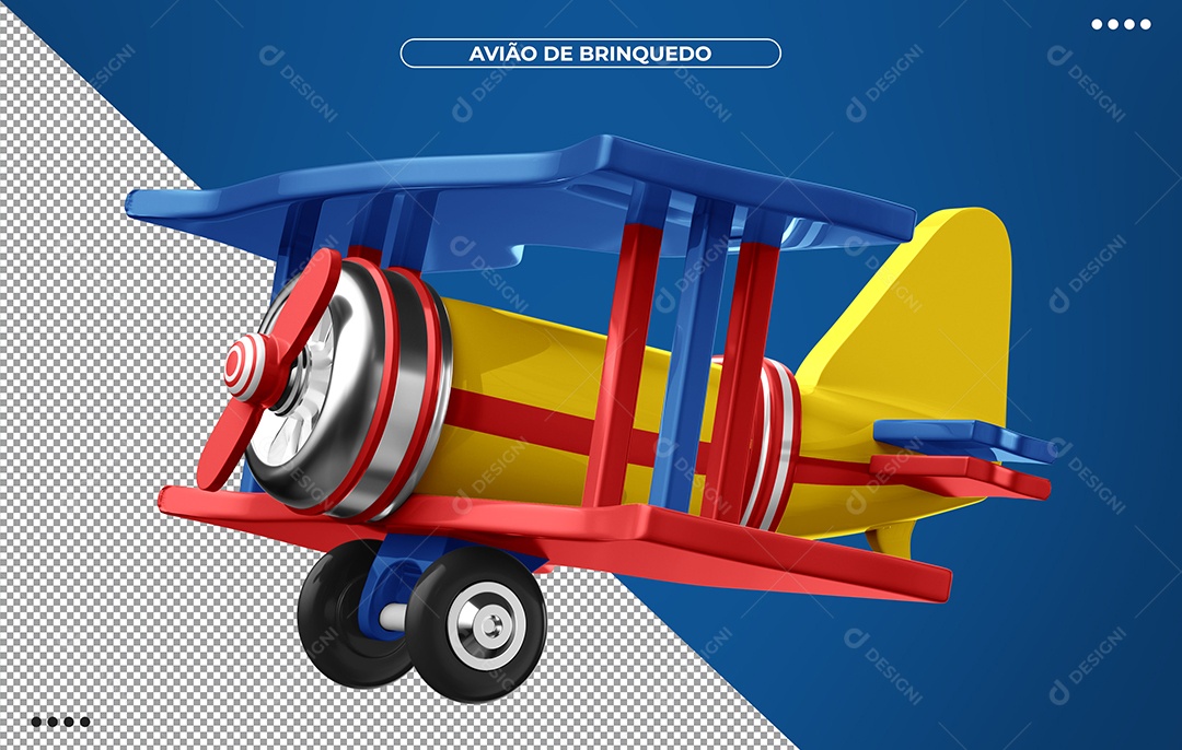 Brinquedo de avião com ícone de renderização 3d de cor vermelha para site  ou aplicativo ou jogo avião divertido e simples para