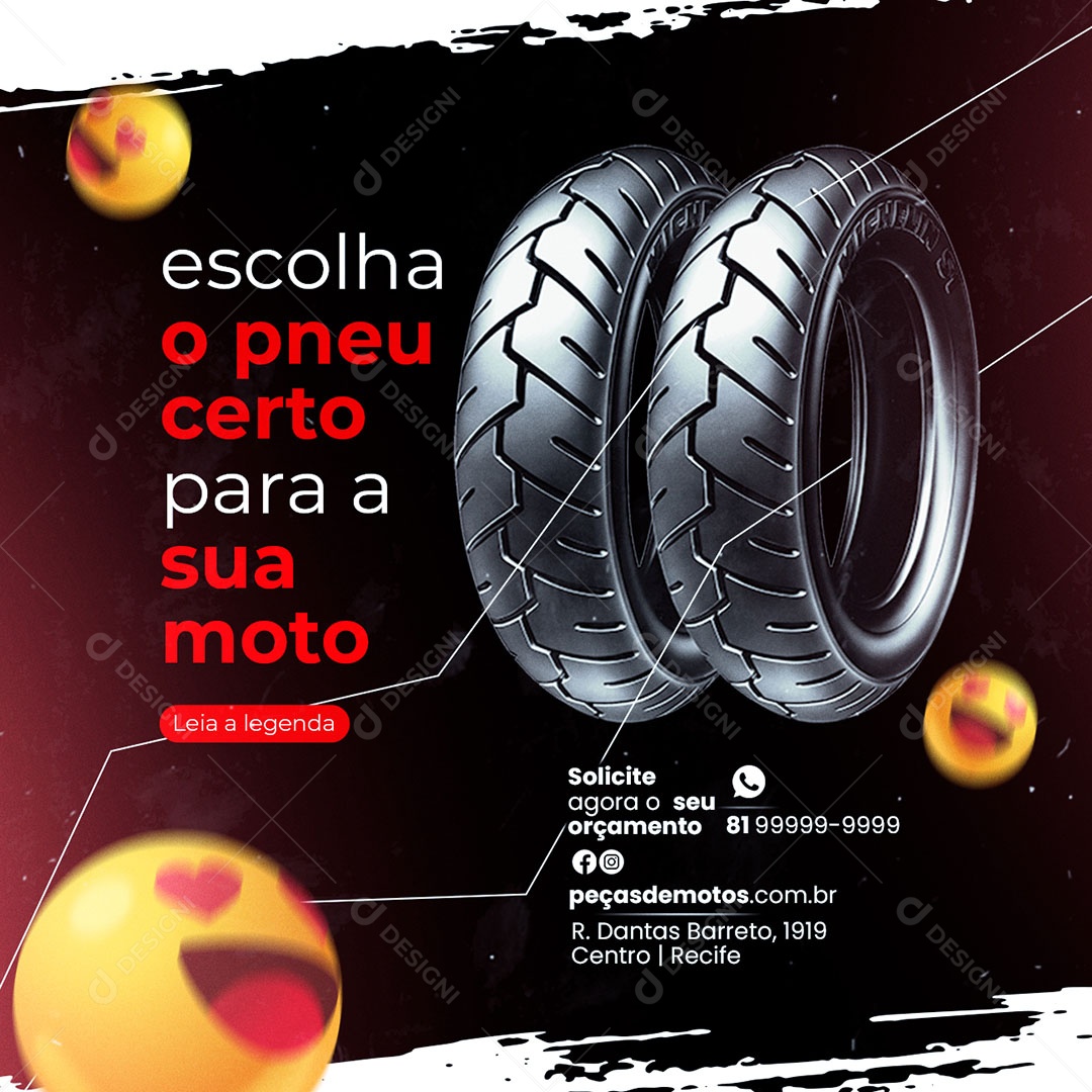 Moto Peças Revisão de Motocicleta Social Media PSD Editável [download] -  Designi