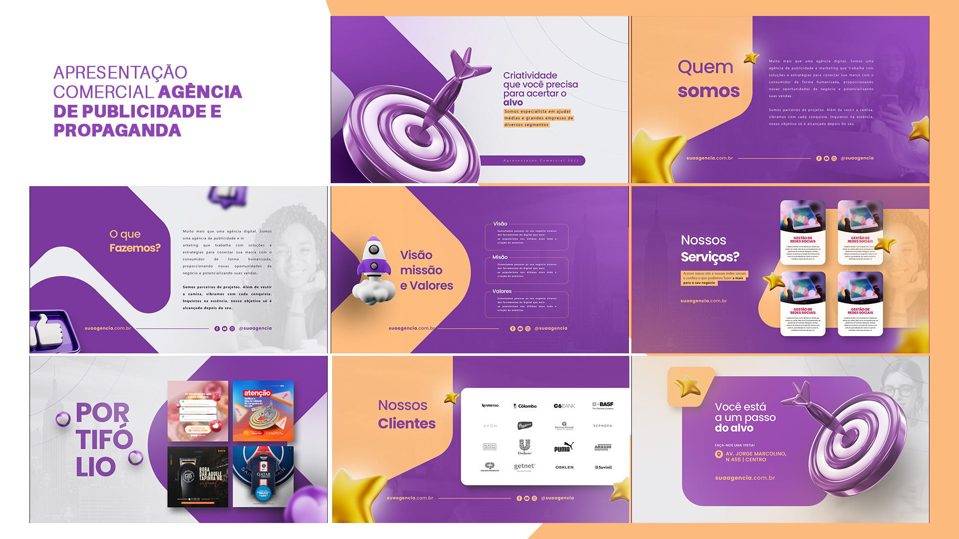 Apresentação Comercial Agência de Marketing PSD Editável