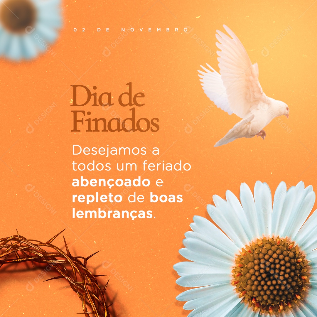 Post Feed Data Comemorativa Dia dos Finados Social Media PSD [download] -  Designi