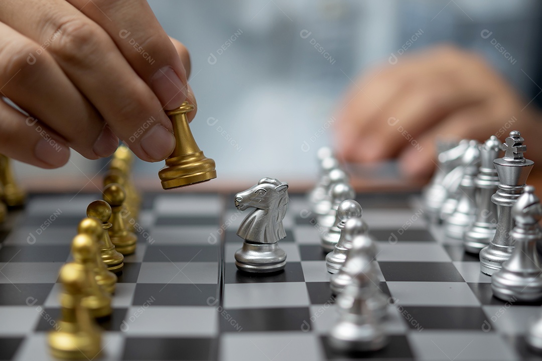 Jogo de tabuleiro de xadrez para competição e estratégia