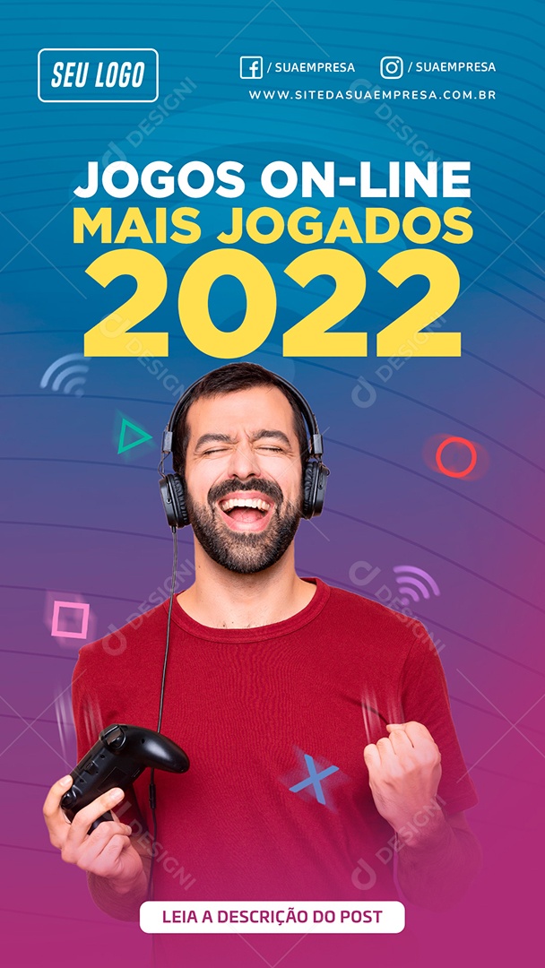 Social Media Provedor de Internet Jogos Online Mais Jogados 2022 PSD  Editável [download] - Designi
