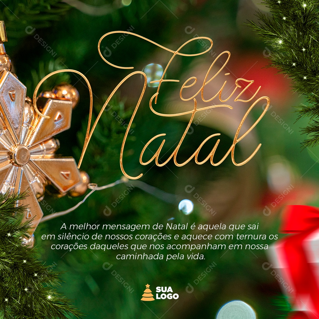 Feliz Natal 25 de Dezembro Social Media PSD Editável [download] - Designi