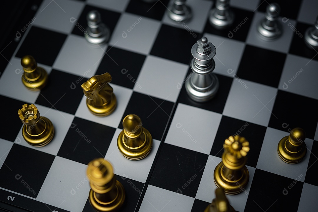 Xadrez na vista superior do jogo de tabuleiro. Conceito de negócio de  sucesso de liderança [download] - Designi
