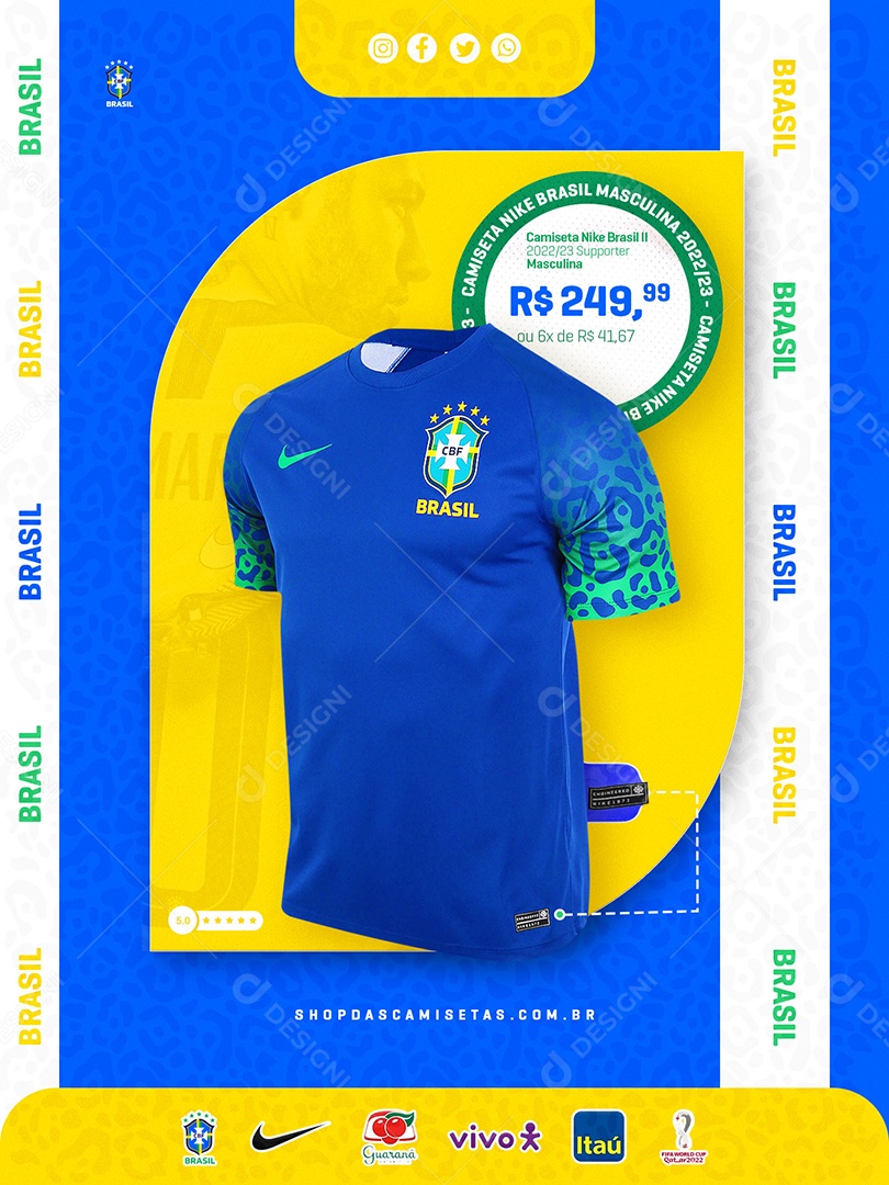 Camiseta Nike Brasil I 2022/23