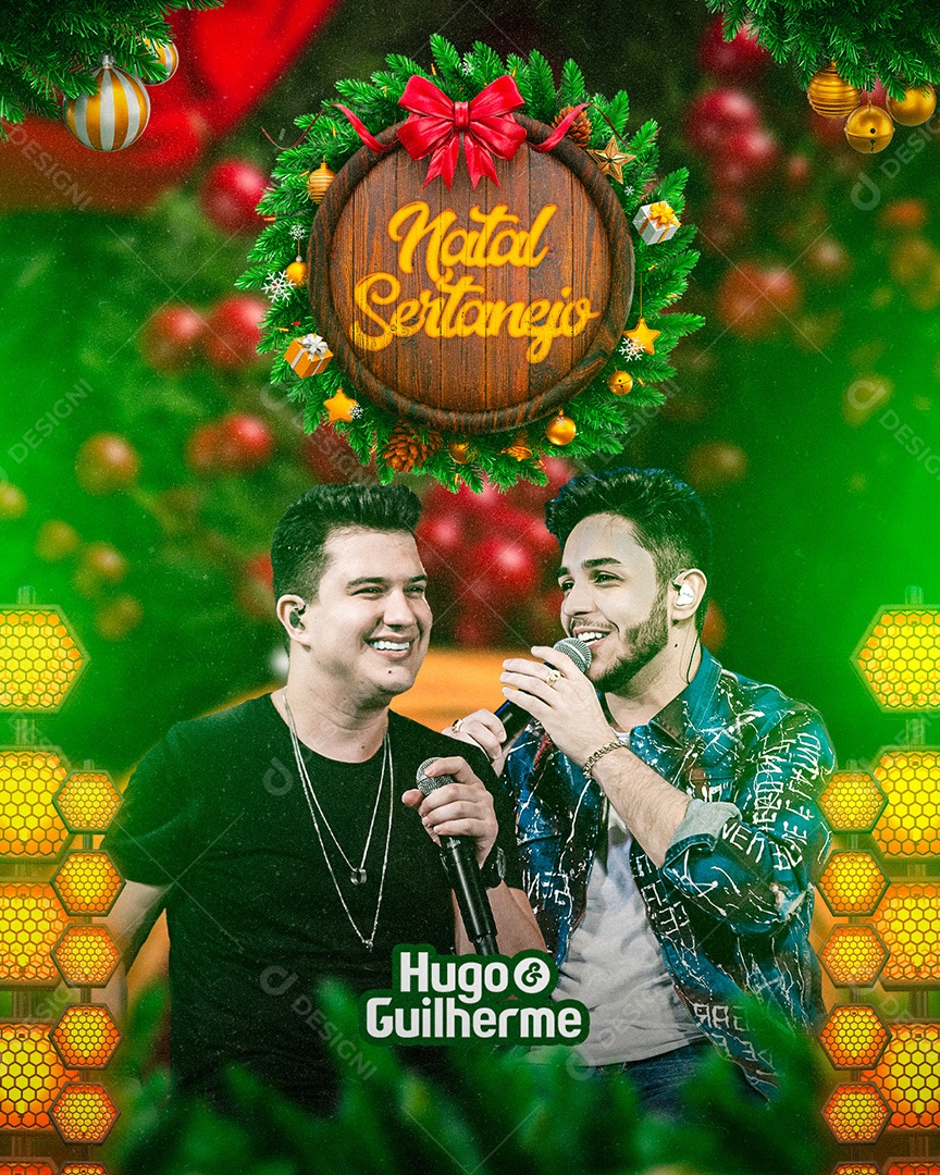 Flyer Natal Sertanejo Hugo e Guilherme Social Media PSD Editável [download]  - Designi