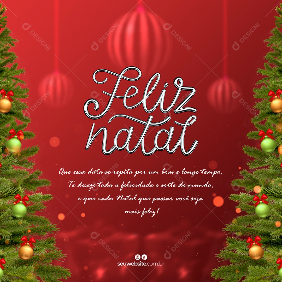 Post Feliz Natal em Família Social Media PSD Editável [download] - Designi