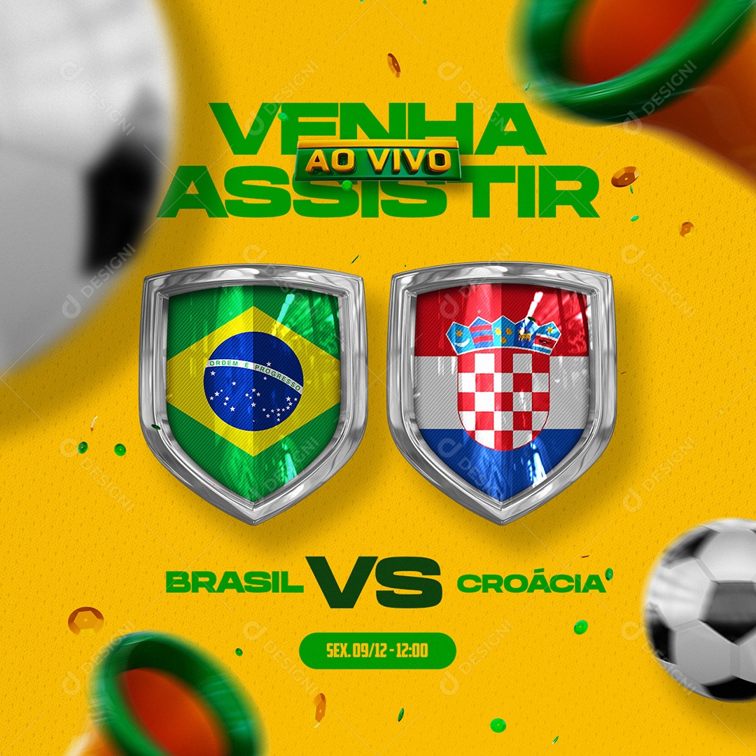 Jogo do Brasil X Croácia nesta sexta 09/12 terá Telão na Arena do