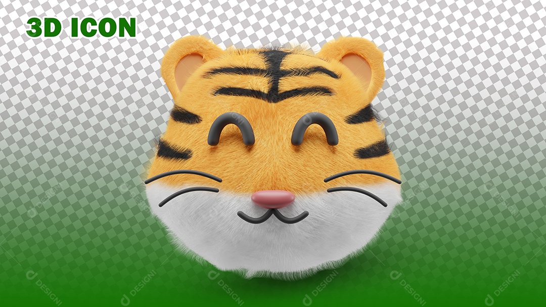 Ilustração de Tigre 3D Para Composição PSD [download] - Designi