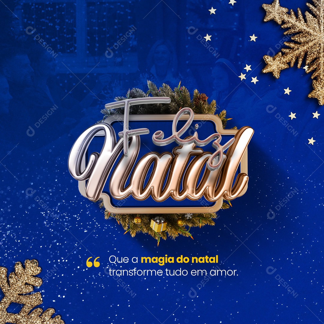 Que a Magia do Natal Transforme Tudo em Amor Feliz Natal Social Media PSD  Editável [download] - Designi
