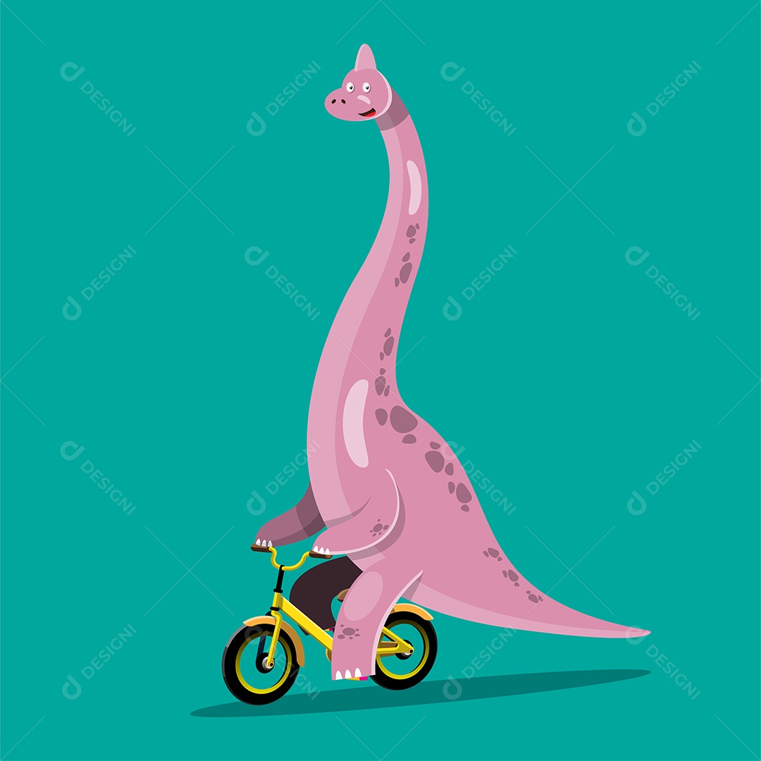 Ilustração em vetor de dinossauro rosa ilustração em vetor