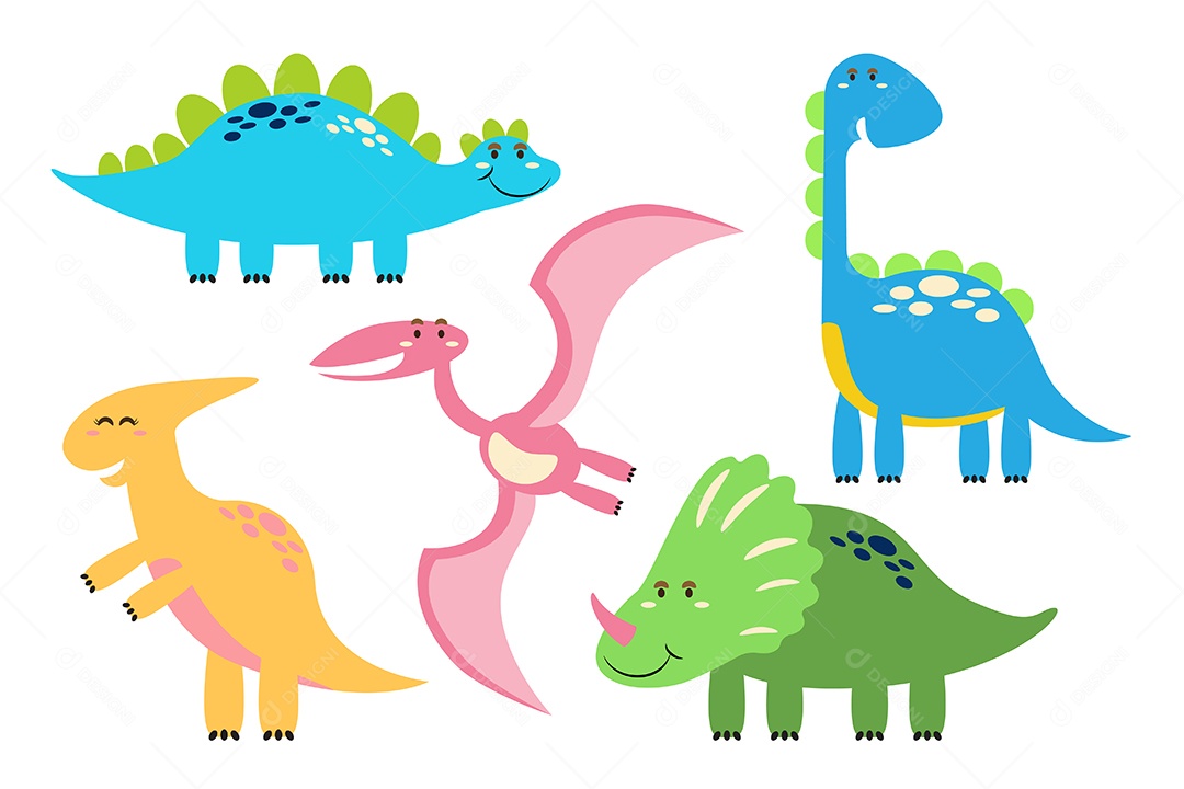 Vetores e ilustrações de Desenho animado dinossauro para download gratuito