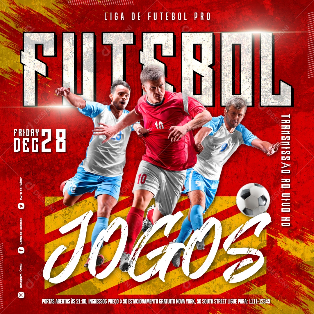 Jogos de Futebol Social Media PSD Editável [download] - Designi