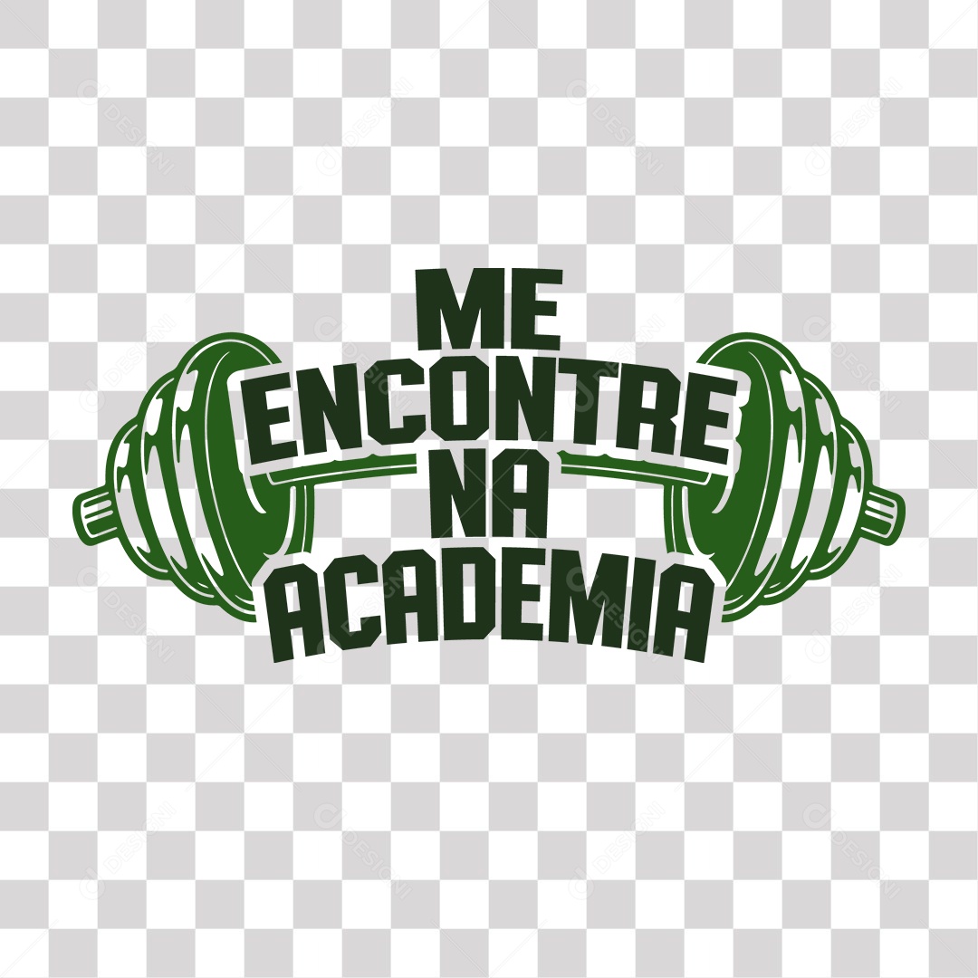 Lettering Academia Me Encontre na Academia EPS + PNG [download] - Designi