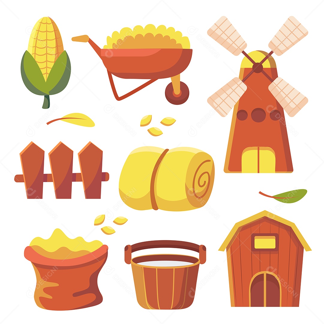 conjunto do Fazenda jogos Comida ui ícone com jardinagem ferramenta  23165693 Vetor no Vecteezy