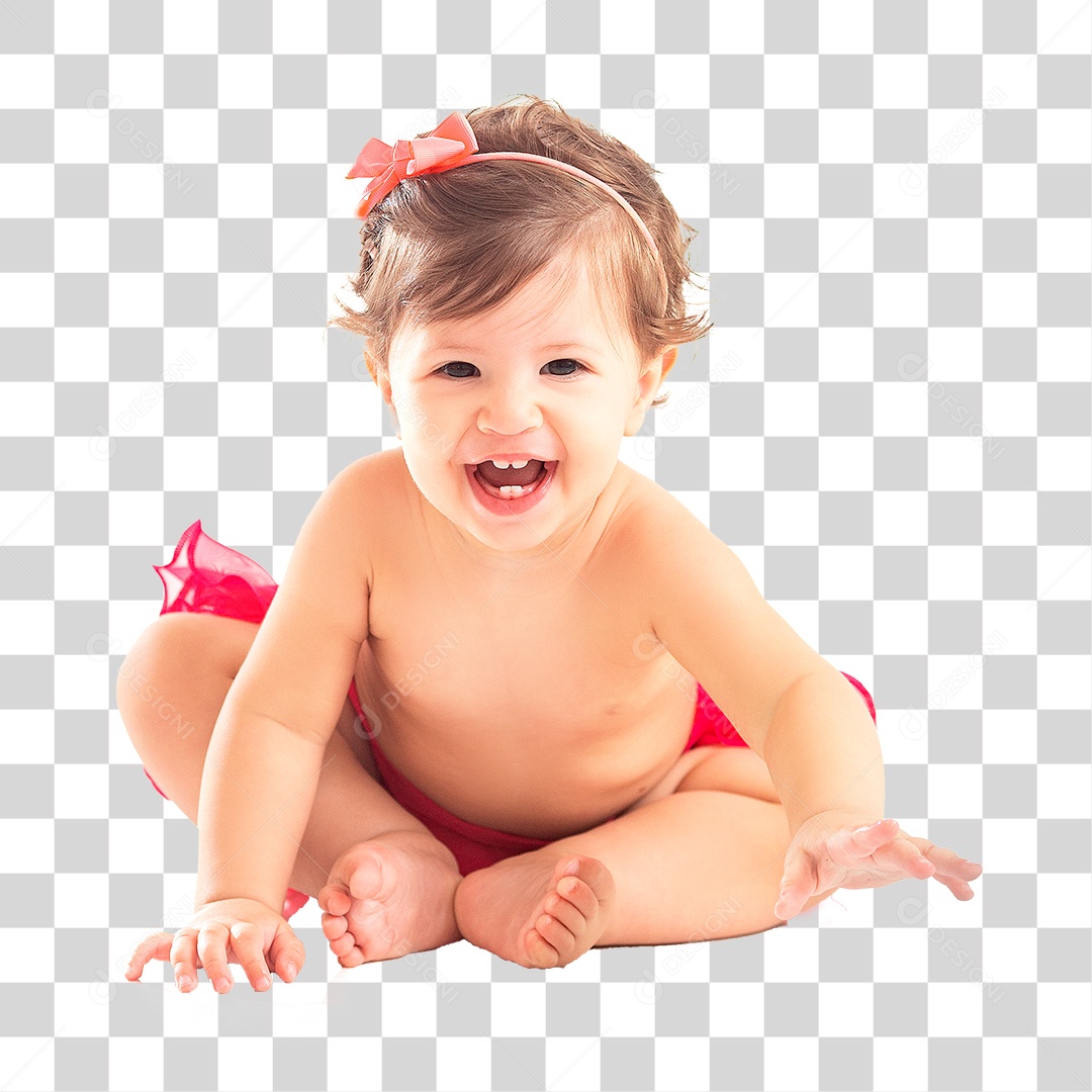 Bebê Menina Sorrindo PNG Transparente [download] - Designi