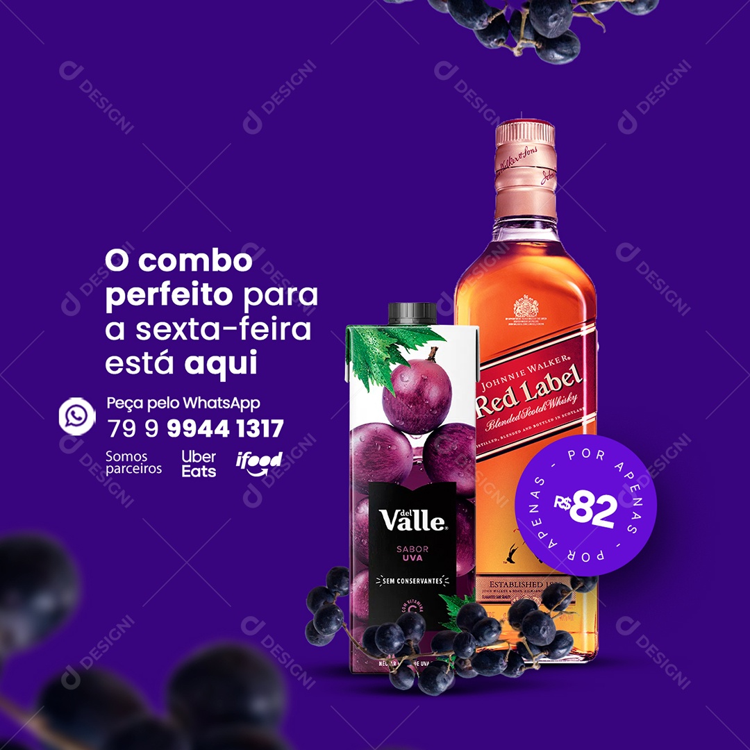 Combo Red Label Distribuidora de Bebidas Social Media PSD Editável  [download] - Designi