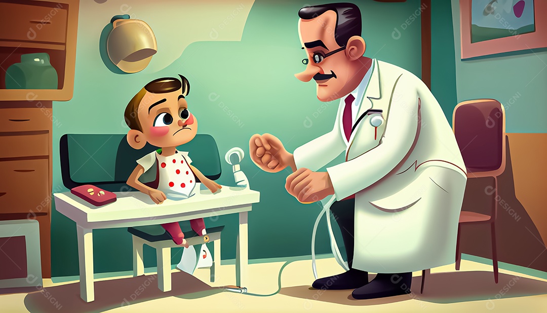 Dia Mundial da Saúde, a chave para o médico de desenho animado global de  bem-estar tratando o paciente [download] - Designi
