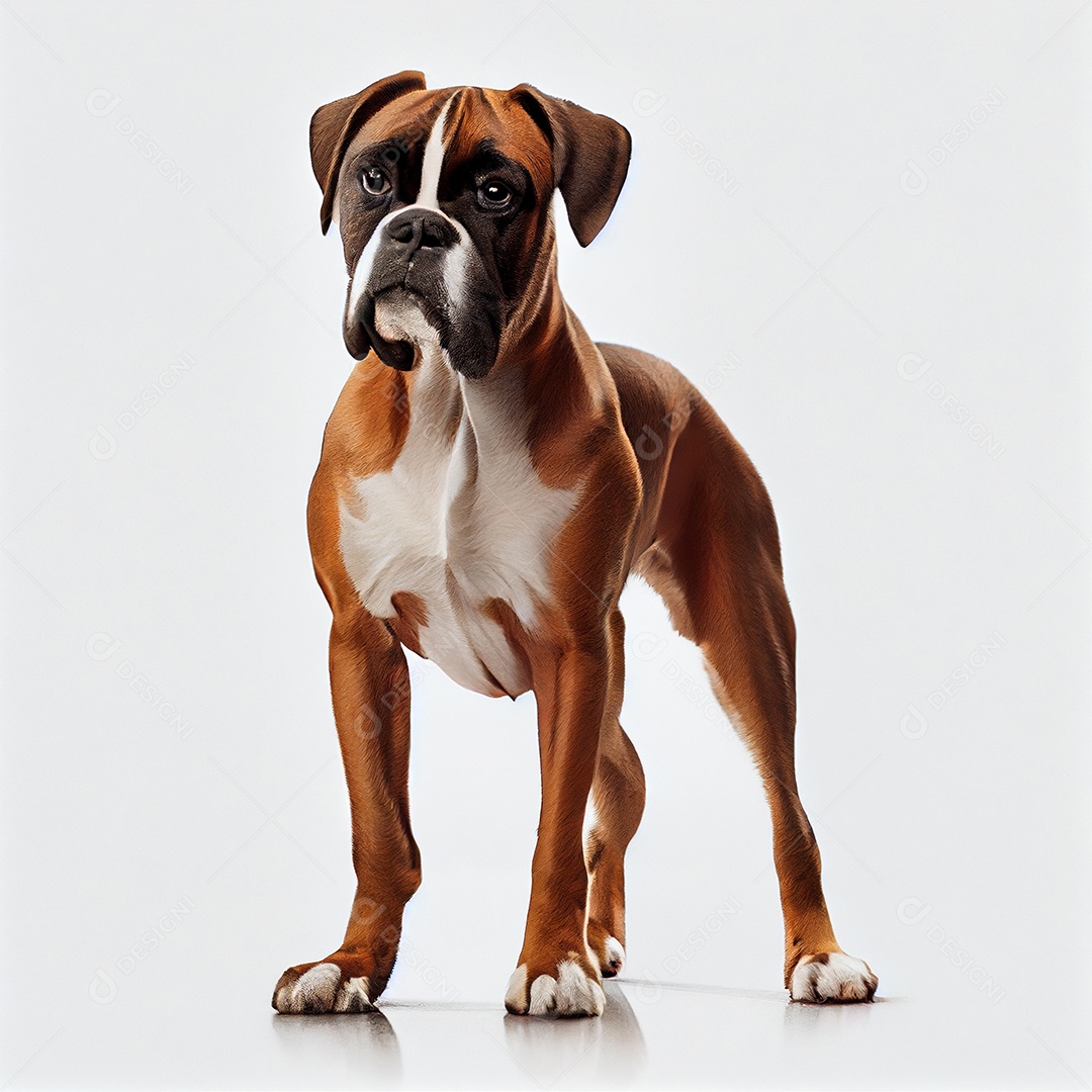 Ilustração de um cachorro boxer [download] - Designi