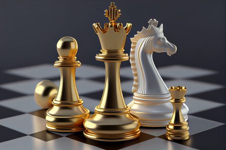 rei de ilustração de xadrez 3d, bispo rainha e torre de cavalo de peão em  fundo azul, fundo de conceito de xadrez de renderização 3d 9408253 Foto de  stock no Vecteezy