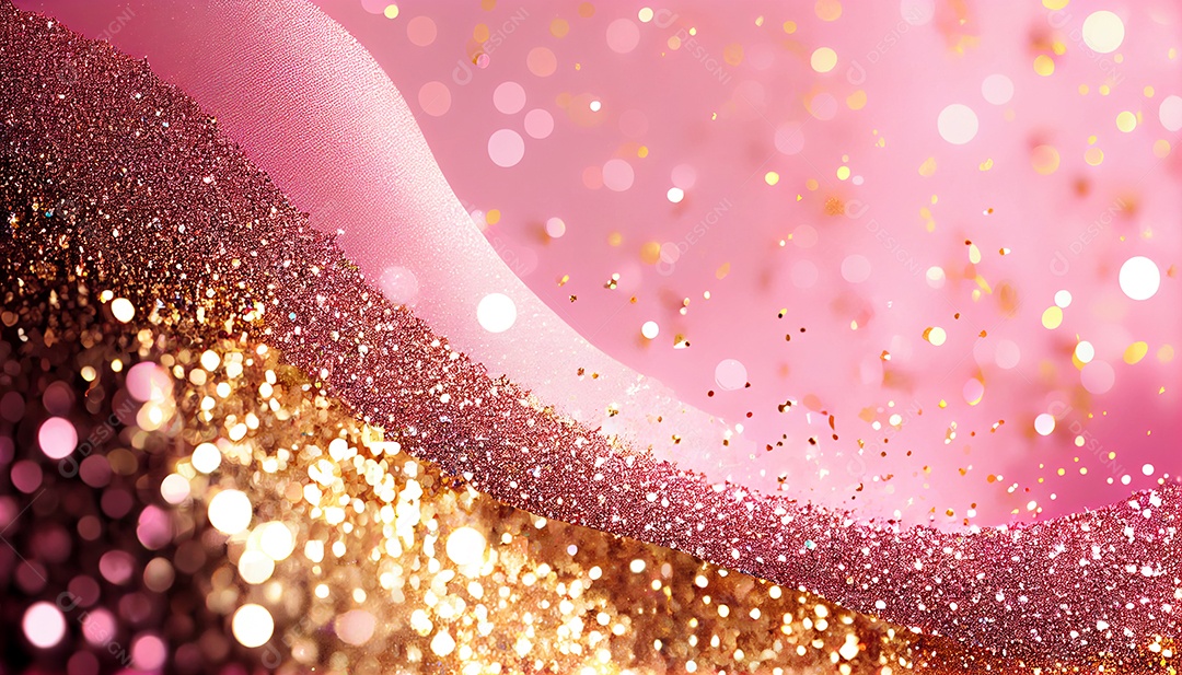 Background de glitter rosa e dourado [download] - Designi