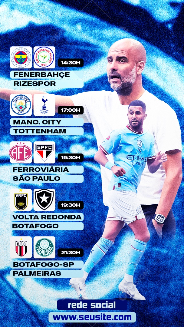 Flyer Jogos De Hoje Futebol Agenda Social Media PSD Editável [download] -  Designi