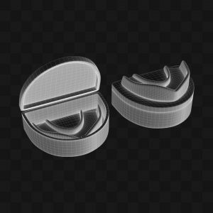 Caixa e Protetor Bucal Esportivo - Modelo 3D