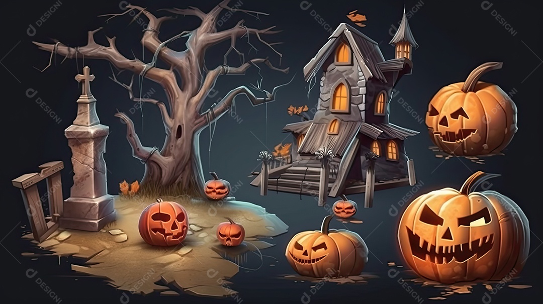 Cenário de Halloween. [download] - Designi