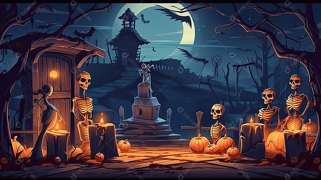 Cenário de Halloween. [download] - Designi