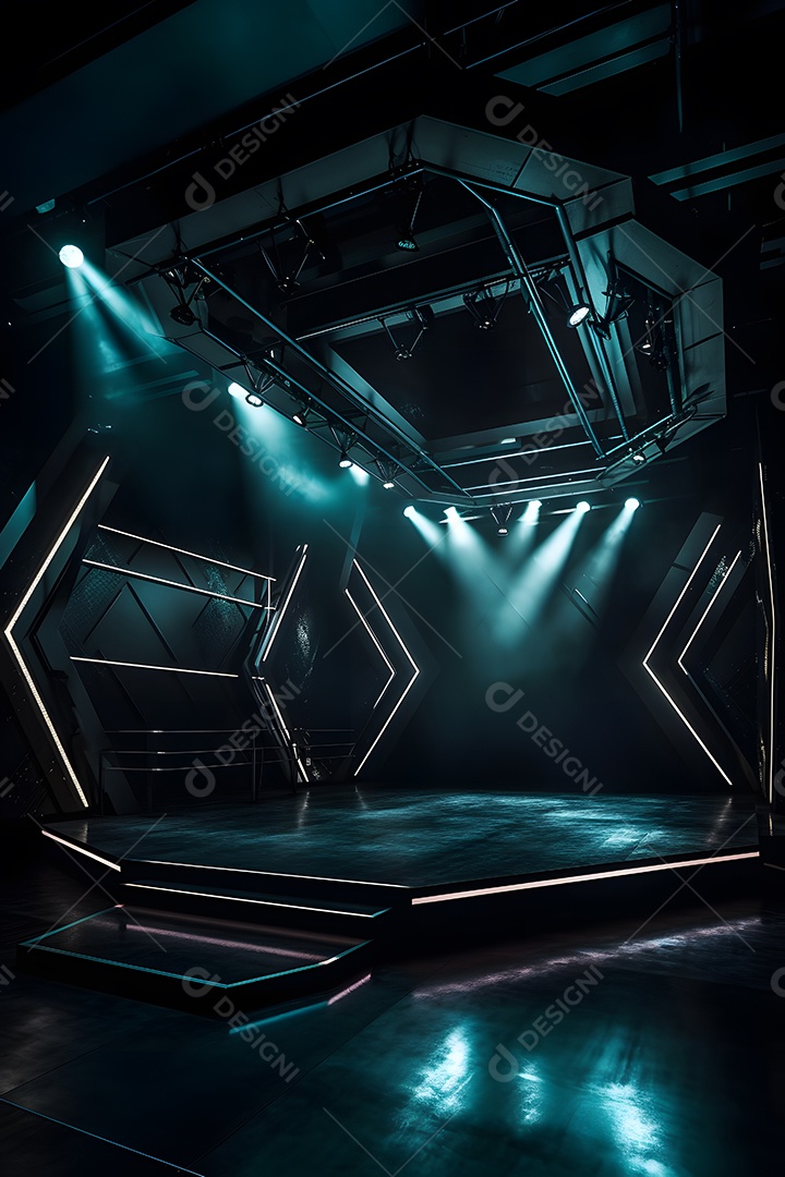 Cenário de palco com refletores [download] - Designi