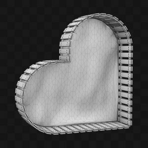 Deck Coração - Modelo 3D