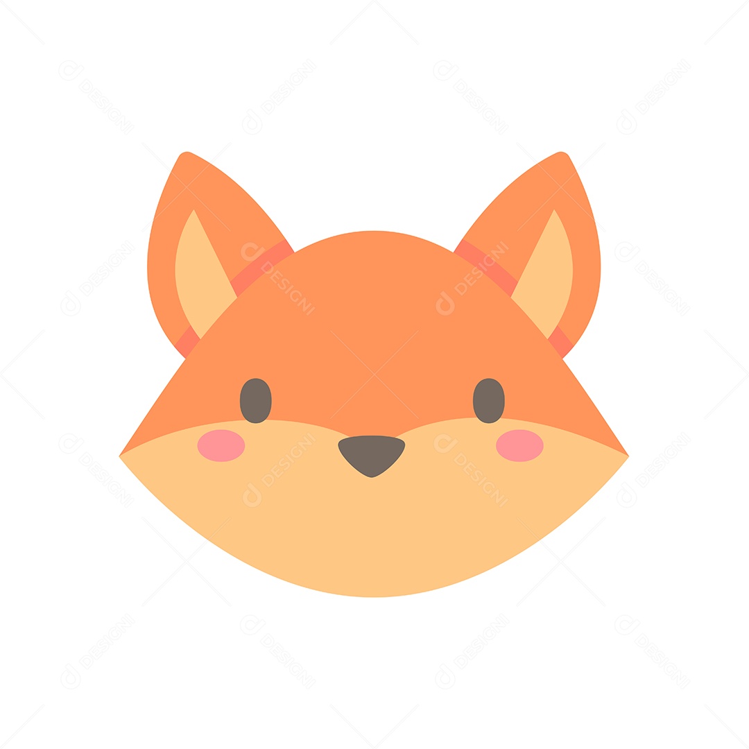 Desenho de raposa, Vetor Premium
