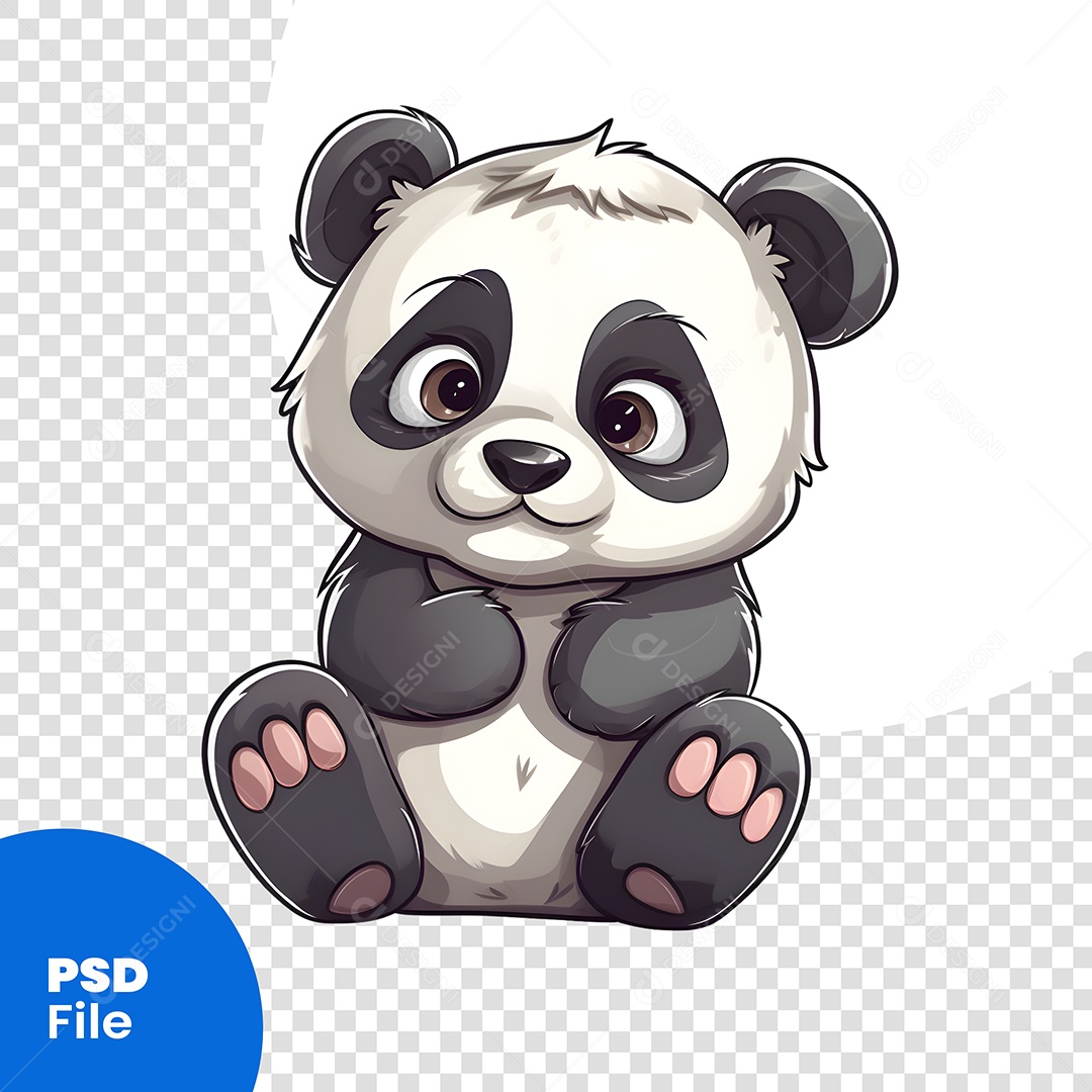 Desenho Urso Panda PSD [download] - Designi