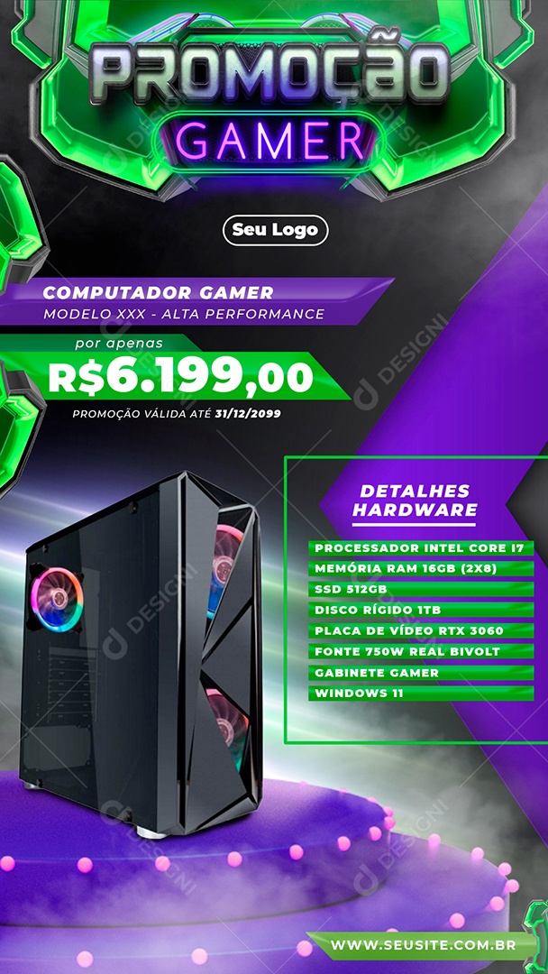 Black Friday PC Gamer Completo Loja Gamer Loja de Eletrônicos Informática  Social Media PSD Editável [download] - Designi