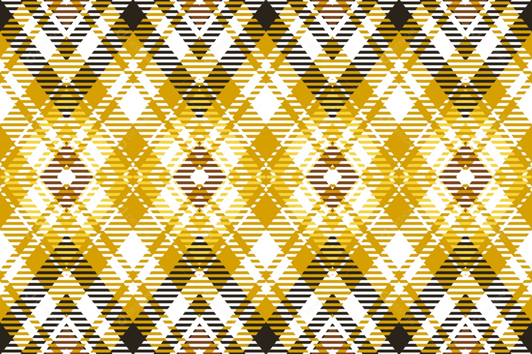 Linhas Xadrez Cruzadas Textura Vetorial Amarelo Preto e Branco