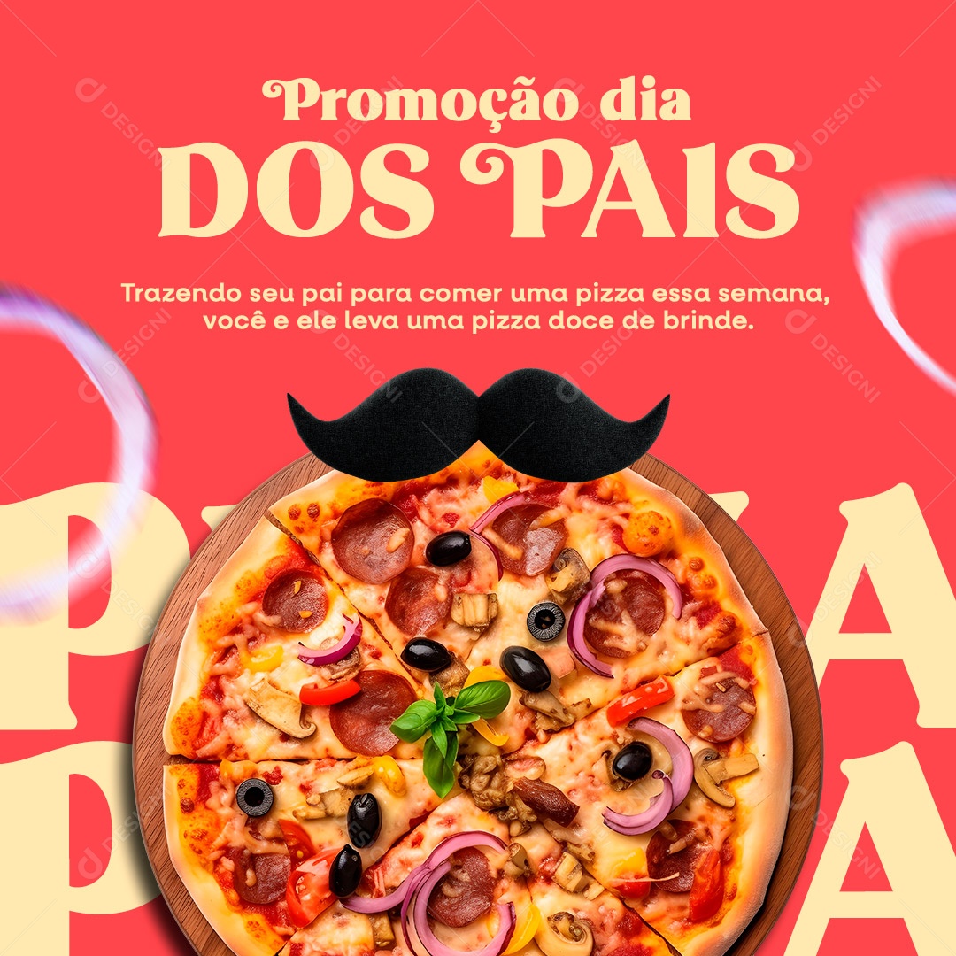 Promoção Dia Dos Pais Pizzaria Social Media PSD Editável [download