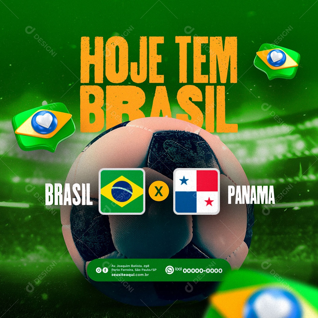 Hoje Tem Brasil Copa Feminina Futebol Brasil x Panamá Social Media
