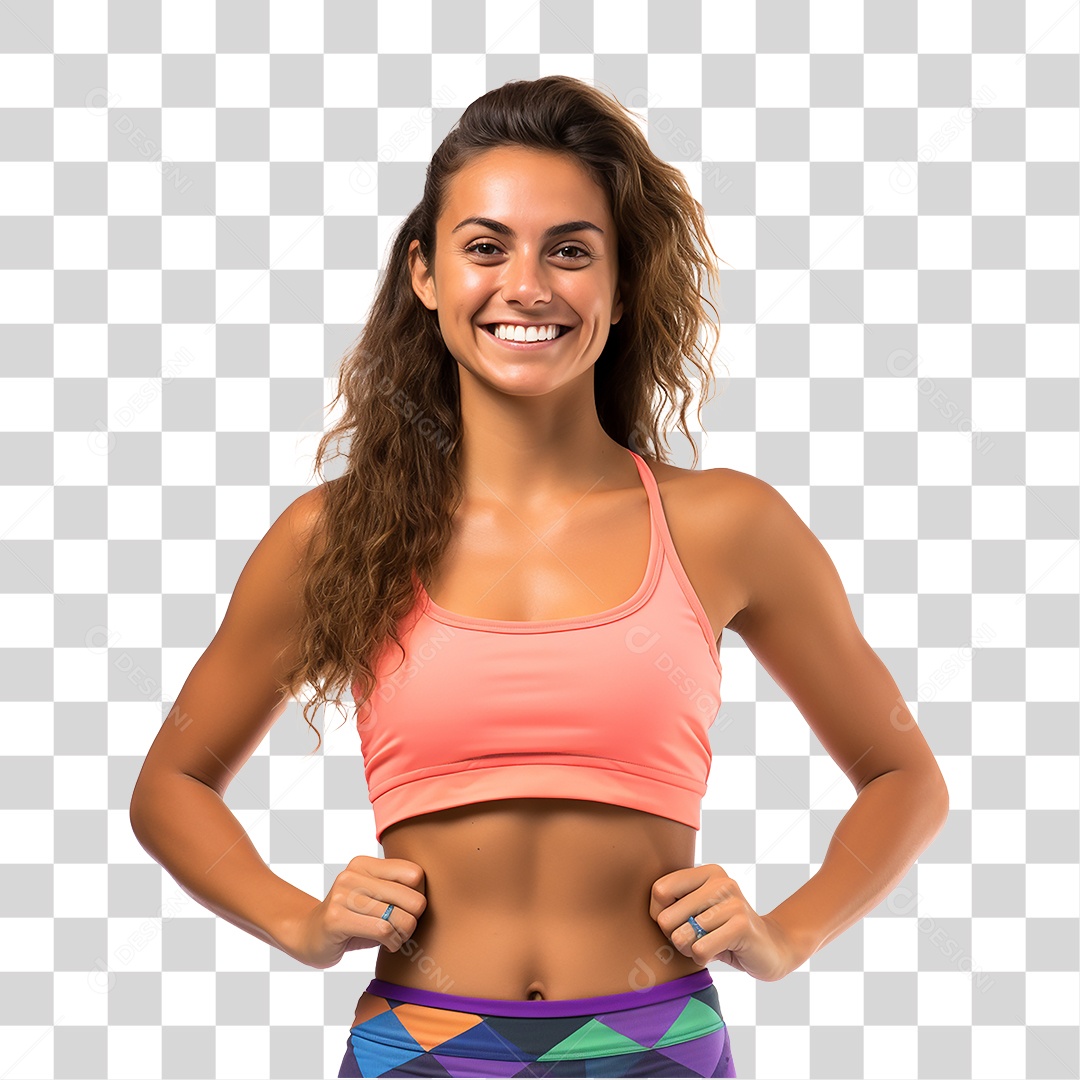 Mulher Personal Trainer Fitness Academia Fundo PNG Transparente
