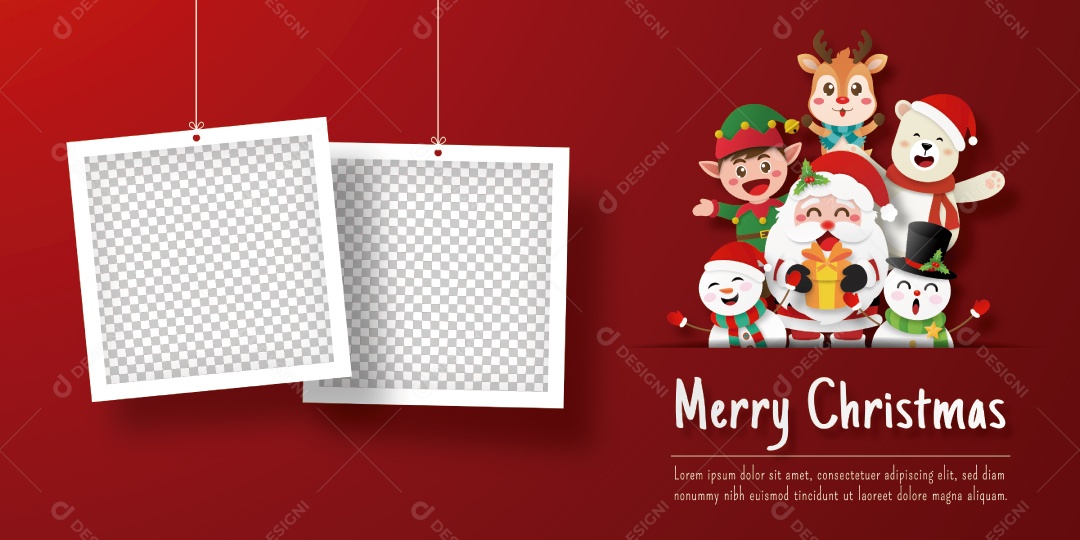 Decoração De Moldura De Natal E Ano Novo - Banner De Cartão De