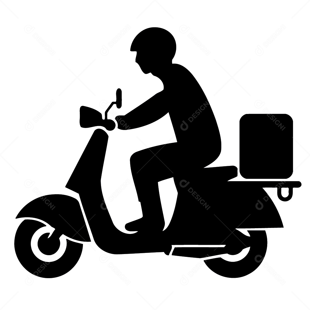 entregador de moto com desenho vetorial de caixa 2955705 Vetor no Vecteezy