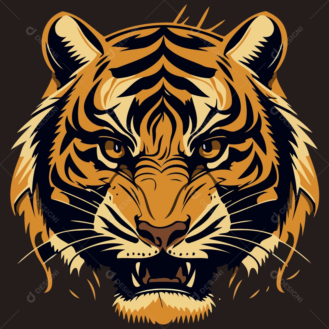 Ilustração de Tigre 3D Para Composição PSD [download] - Designi