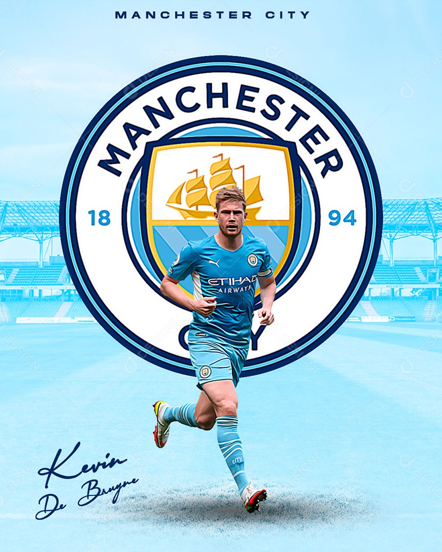 Jogador de Futebol Kevin De Bruyne Manchester City Social Media PSD  Editável [download] - Designi