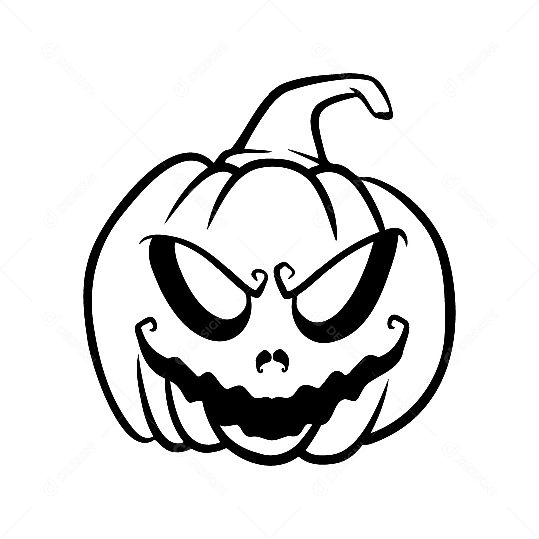 Ilustração de design de abóbora assustadora feliz dia das bruxas
