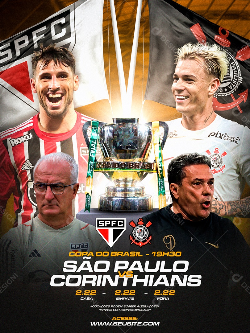 Social Media Copa Do Brasil Corinthians X São Paulo Futebol PSD