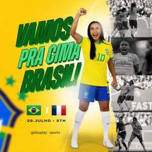 Copa Feminina Futebol Brasil Vs Panamá Social Media PSD Editável